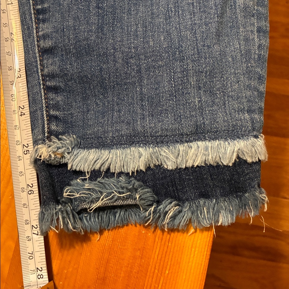 LOFT Frayed Hem Blue Skinny Jeans - Picture 10 of 10
